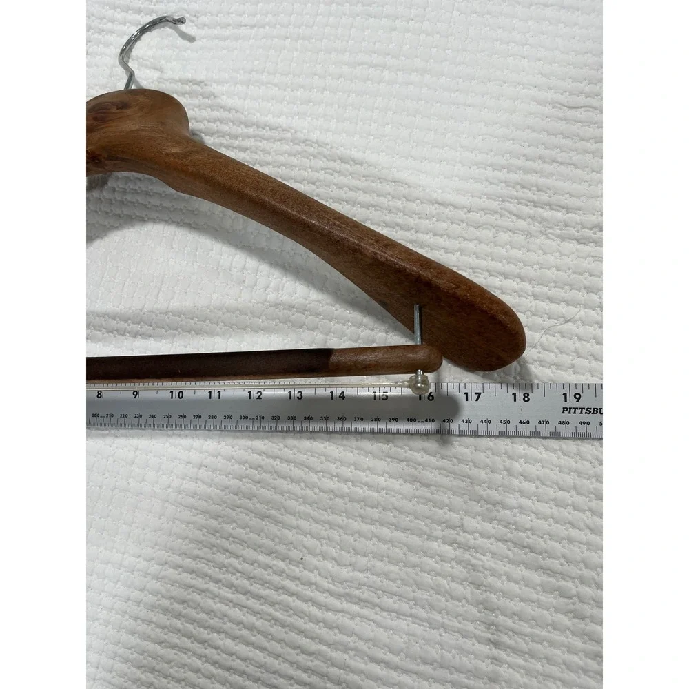 Ermenegildo Zegna Luxury Wood Suit Hanger Wide shoulder Non-Slip Trouser Bar